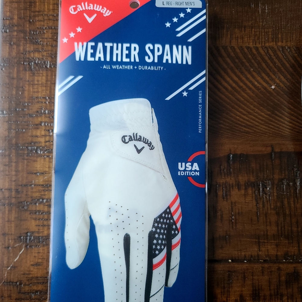 New Callaway USA Editiin Weather Spann Golf Glove